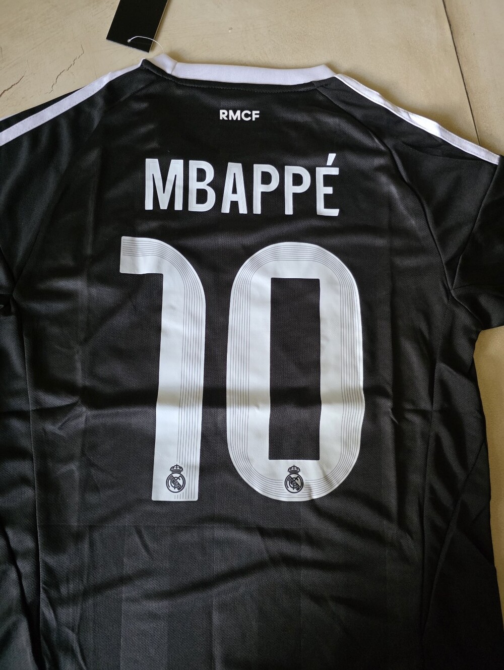 Real Madrid Mbappé #10 UCL Away Jersey Black (Size S) NWT European Soccer League